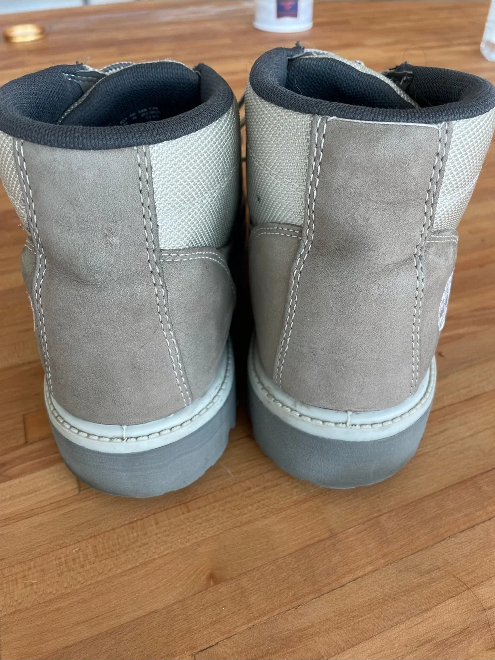 Timberland 2016 men's campsite boots in grey leather and canvas.